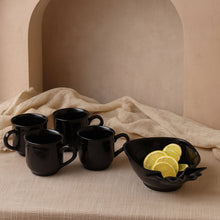 Pine Party Ceramic Tea / cups / Mug Set With Pineapple Shape Serving Bowl Milk Cup, Coffee Cup, Tea Cup, Breakfast Cup, Drinking Mug or Outdoor for Household, Gift for Birthday, Wedding Party (5 Pcs set)