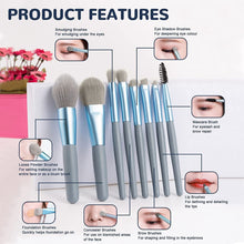 8-Piece Mini Makeup Brush Kit – Portable Premium Synthetic Set with Case (Mix Colors)