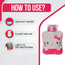 Pink Small Hot Water Bag with Cover for Pain Relief